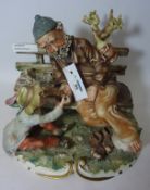 Large Capodimonte sculpture of tramp and boy H 27cm Condition Report <a