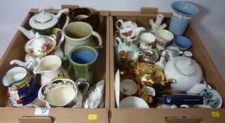 Victorian and later decorative ceramics in two boxes Condition Report <a