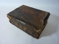 Early 18th Century leather bound Bible printed by Thomas Newcomb and Henry Hills,