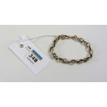 Gold chain bracelet, the fastenings hallmarked 9ct,