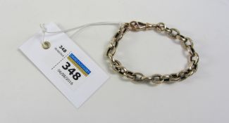 Gold chain bracelet, the fastenings hallmarked 9ct,