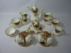 Royal Albert 'Old Country Roses' coffee set,