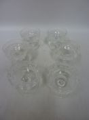 Set six Waterford cut crystal thistle pattern sundae dishes Condition Report