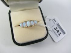 Five stone opal and diamond ring stamped SIL Condition Report <a href='//www.