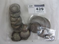 Georgian, Victorian and later silver coins approx 4.