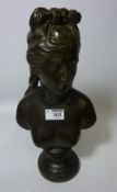 19th/ early 20th Century classical style bronze bust of a lady Condition Report