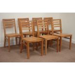 Set of seven teak slatted chairs Condition Report <a href='//www.davidduggleby.