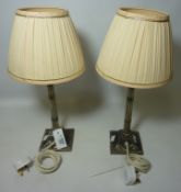Pair of cast metal classical style table lamps (This item is PAT tested - 5 day warranty from date