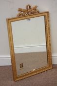 Belgian gilt framed mirror fitted with bevelled glass,