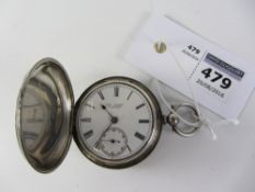 Victorian silver hunter pocket watch signed John Walker 16 Strand London 1860 Condition