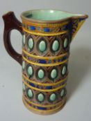 Late 19th Century Wedgwood 'Majolica' relief moulded caterer jug,
