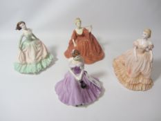 Four Coalport 'Ladies of Fashion' figurines - 'Louisa', 'Madeleine',