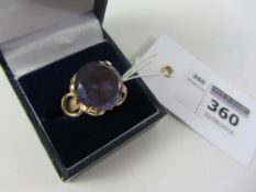Ring set with a large amethyst stamped 9ct Condition Report <a href='//www.