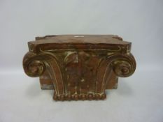 18th/ 19th Century carved wood capital Condition Report <a href='//www.