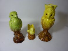Burmantofts Arts and crafts 'Majolica' owl No.