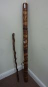 Didgeridoo and carved walking stick Condition Report <a href='//www.