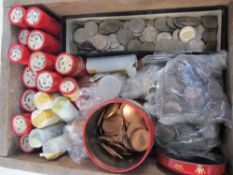 GB copper and nickel-silver coinage in wooden box Condition Report <a
