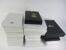 Royal Mint GB proof coin sets 1990-2012 and Royal Shield of Arms 2008 collection