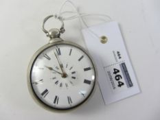 George IV silver pair cased key wound pocket watch signed James Bloor Newcastle,