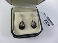Pair of hematite dress ear-rings stamped 925 Condition Report <a href='//www.