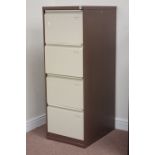 Four drawer filing cabinet, W47cm, H133cm,