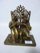 Gilt bronze Romeo and Juliet figure H 20 cm Condition Report <a href='//www.