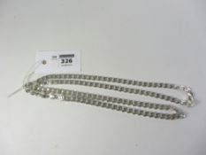 Two heavy flattened chain necklaces stamped 925 approx 4oz Condition Report <a