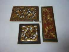 Three Chinese carved wood Peranakan wedding bed panels Condition Report <a