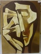 Abstract Portrait, Post Brexit, South American, signed lower left,