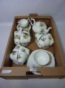 Matched set of teaware with hunting scene Condition Report <a href='//www.