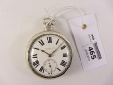 Victorian silver pair cased key wound pocket watch signed R Kirby Jnr Driffield no 11326 case by