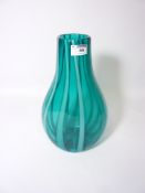 Centre piece art glass turquoise vase H34cm Condition Report <a href='//www.