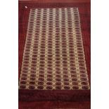 Large Persian Turkoman Bokhara red and beige ground rug carpet,