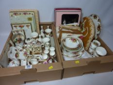 Royal Albert 'Old country Roses' ceramics and miscellanea in two boxes Condition Report
