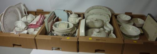 Comprehensive Johnson Bros 'Summer Chintz' dinner and teaware - including cutlery,