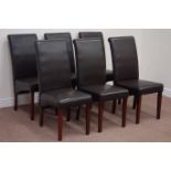 Six high back faux leather dining chairs Condition Report <a href='//www.