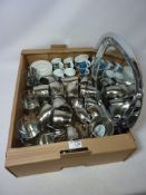 Stainless steel espresso cup and saucers,