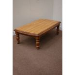 Light wood rectangular coffee table, 134cm x 74cm,