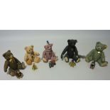 Five Steiff ceramic bears and miniature companions Condition Report <a