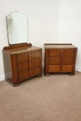 Mid 20th century oak three drawer chest and matching dressing chest Condition Report