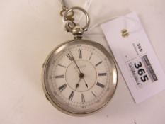 Victorian silver centre seconds chronometer pocket watch signed Elias Wolfe Sunderland no68821,