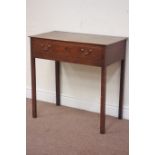 19th century country oak side table fitted with single drawer, W75cm, H73cm,