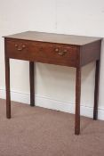 19th century country oak side table fitted with single drawer, W75cm, H73cm,