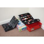 Box of various electric, car and bike parts,