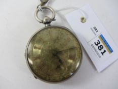 Victorian silver key wound pocket watch signed John Lipetz Edinburgh no 48887 the case by Robert