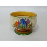 Clarice Cliff Bizarre Crocus pattern nut bowl 'Newport Pottery' H 5cm Condition Report