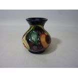 Moorcroft Queens Choice pattern small vase, dated 2000, boxed, H 9.