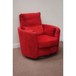 Fama 'Pauline' round swivel armchair,