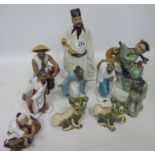 Japanese ceramic Dogs of Fo and figures Condition Report <a href='//www.