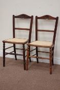 Pair Edwardian walnut bedroom chairs Condition Report <a href='//www.